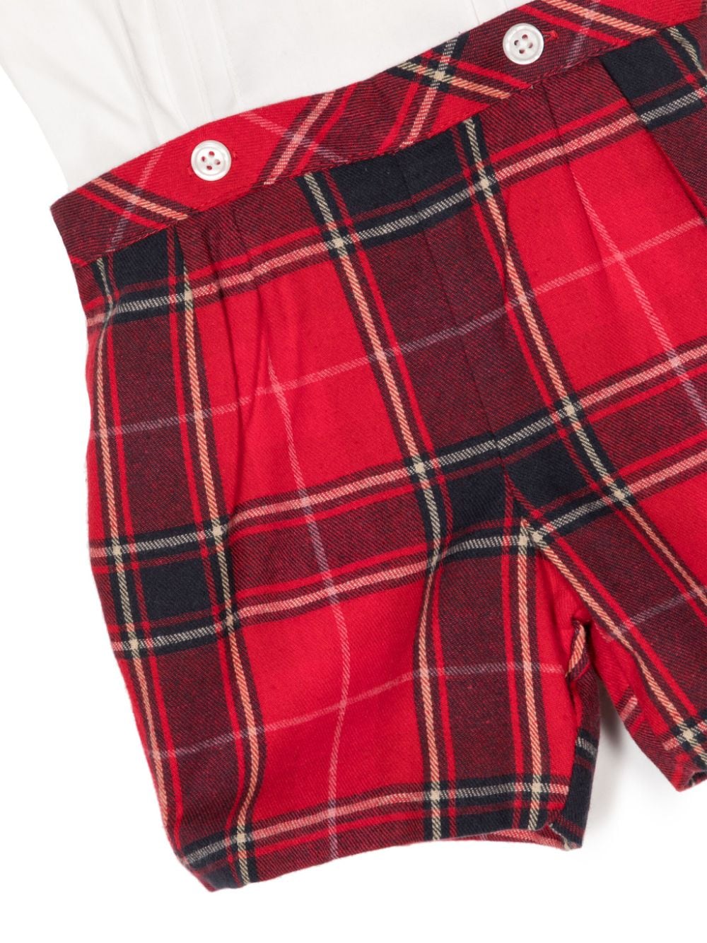 Shop Rachel Riley Check-pattern Cotton Shorts In 白色