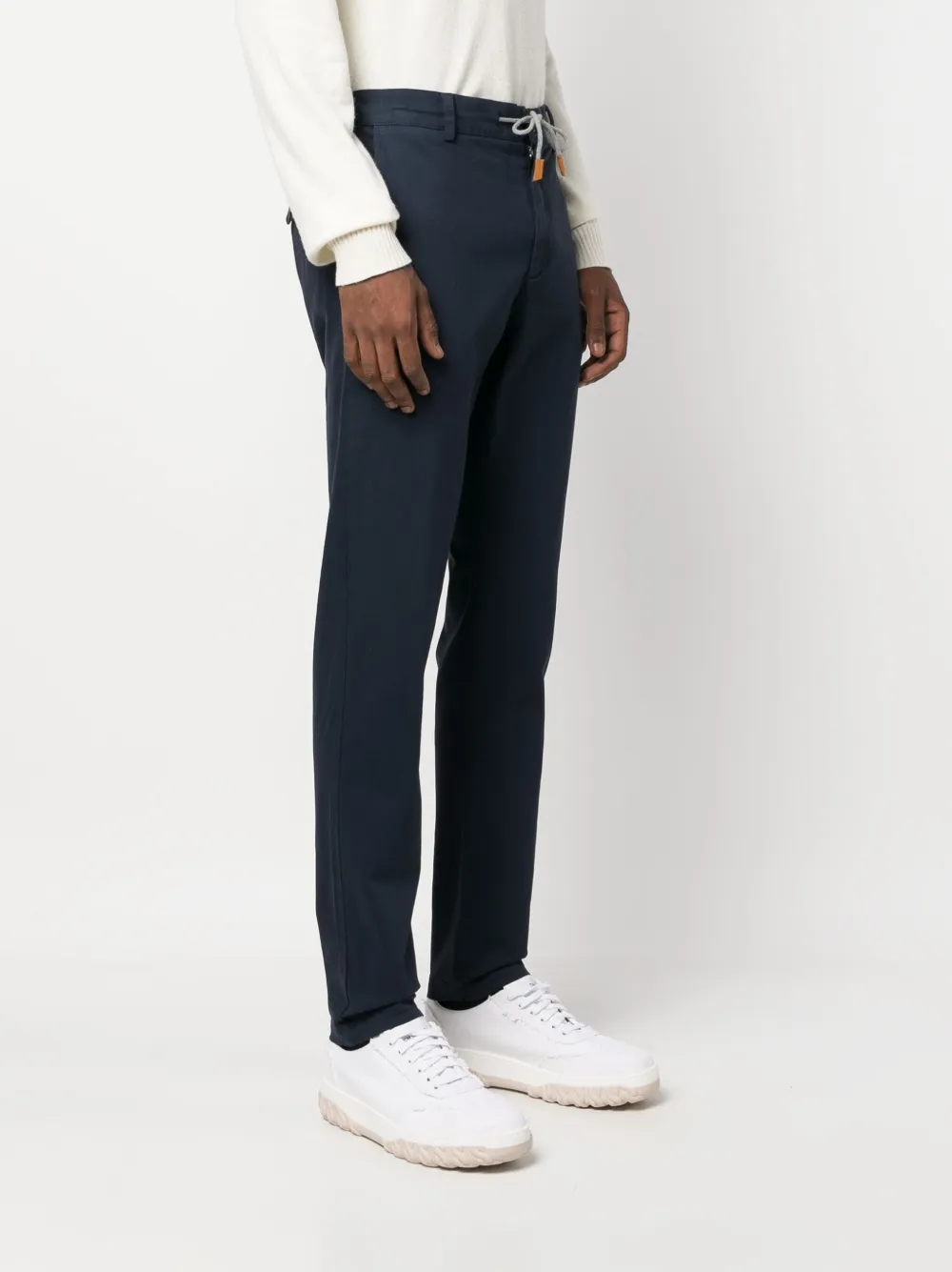 Eleventy Chino met toelopende pijpen Blauw