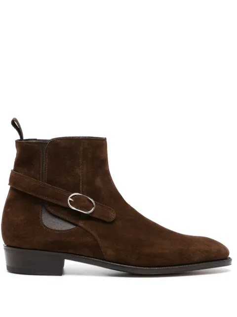John Lobb almond-toe suede boots