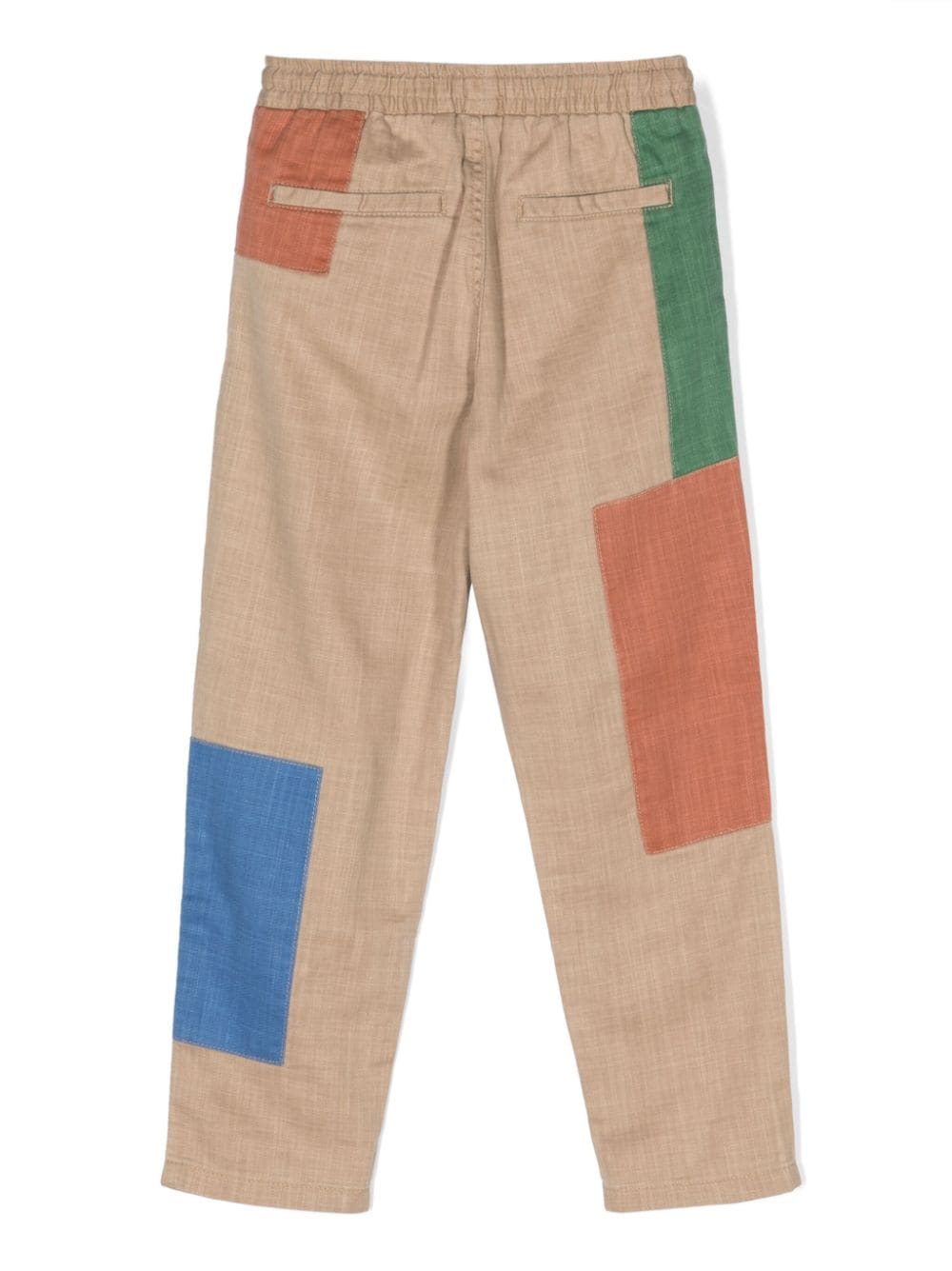 Stella McCartney Kids panelled cotton trousers - Beige