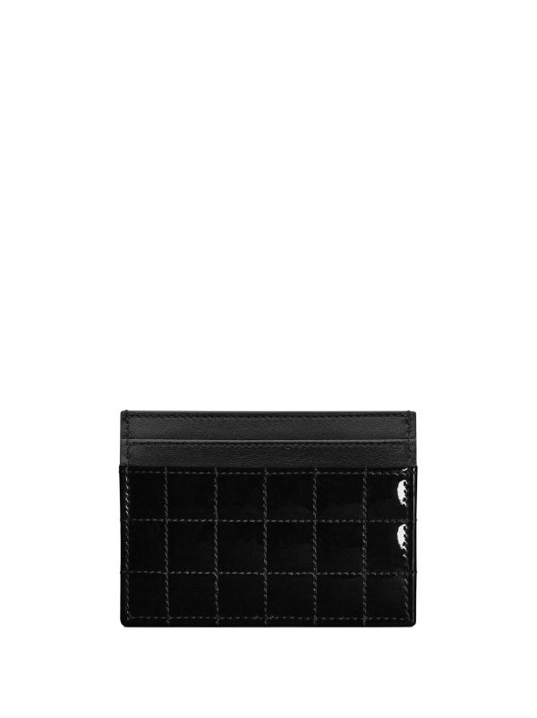 Cassandre Matelasse Leather Card Holder in Black - Saint Laurent