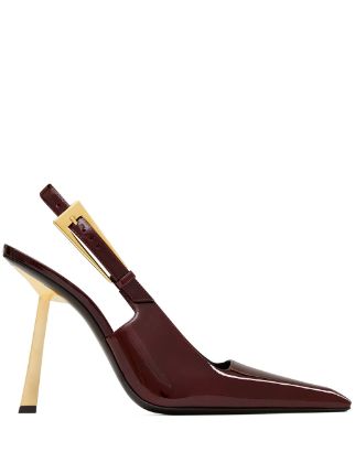 Saint Laurent Lee 110mm patent-leather Slingback Pumps - Farfetch