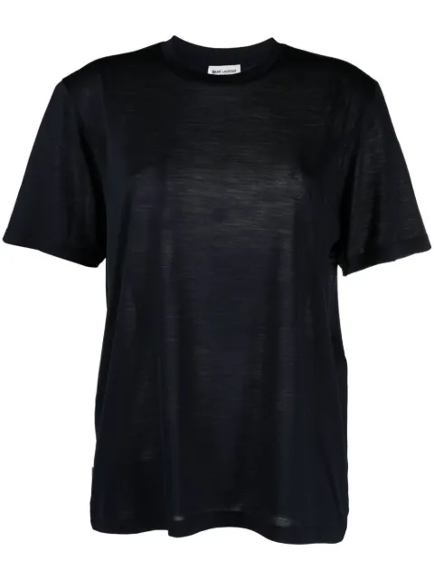 Saint Laurent playera con logo bordado 