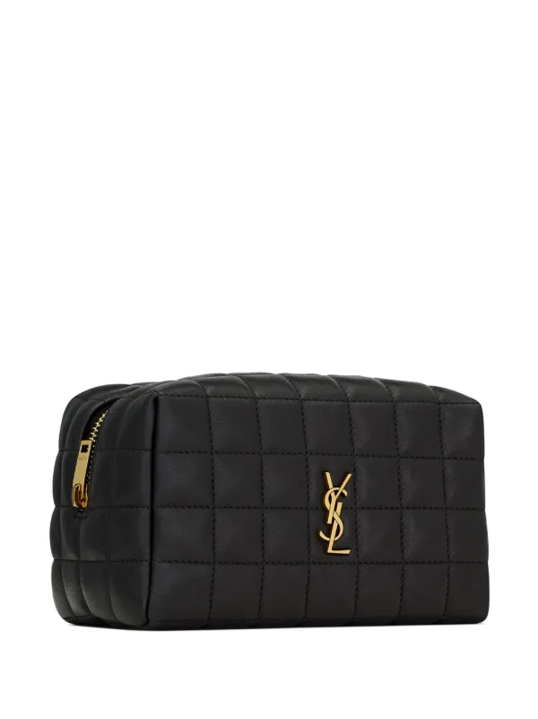 Saint Laurent Cassandre quilted leather Makeup Bag Black FARFETCH AM