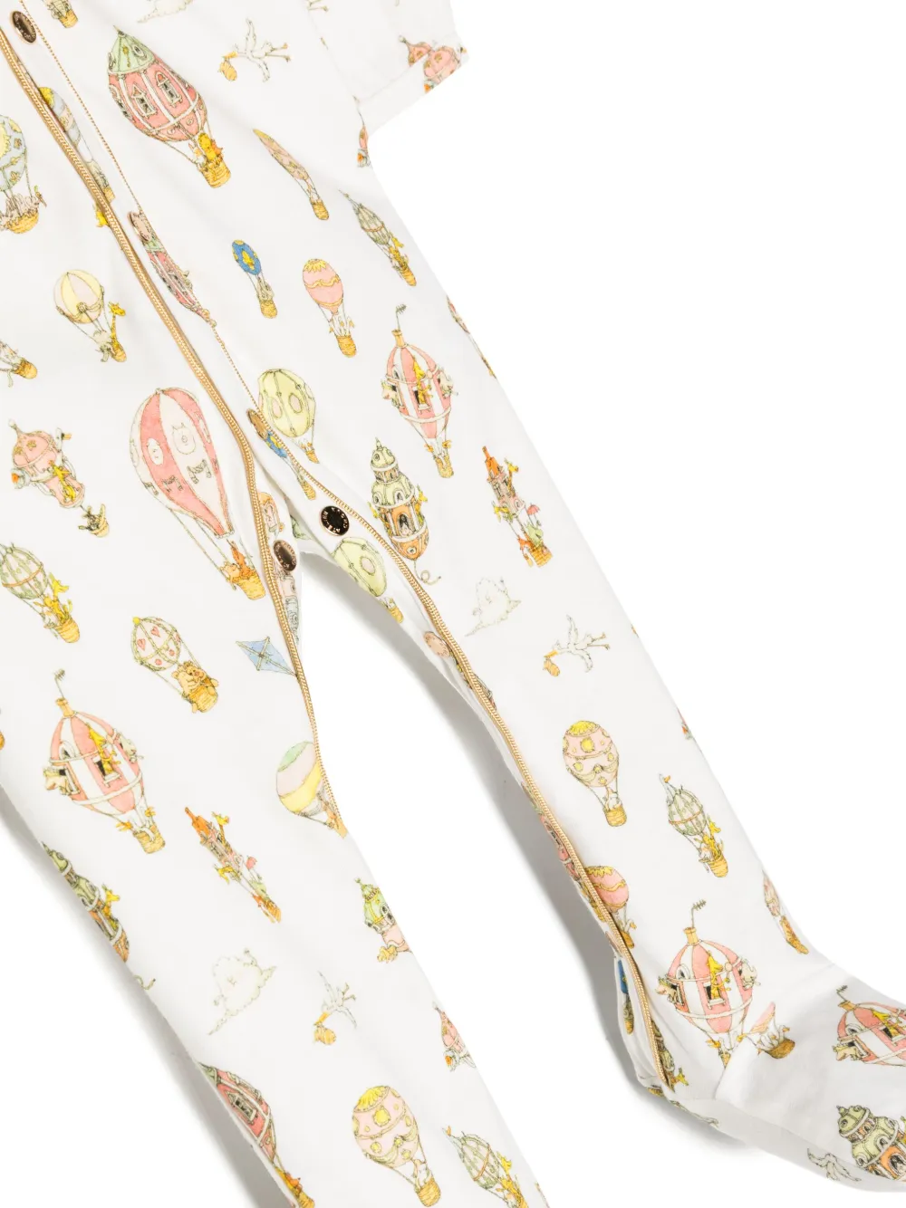 Atelier Choux Illustration-style Print Cotton Pajamas In White