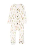 Atelier Choux illustration-style print cotton pajamas - White