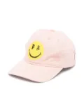 Palm Angels Kids smiley face-print cotton cap - Pink