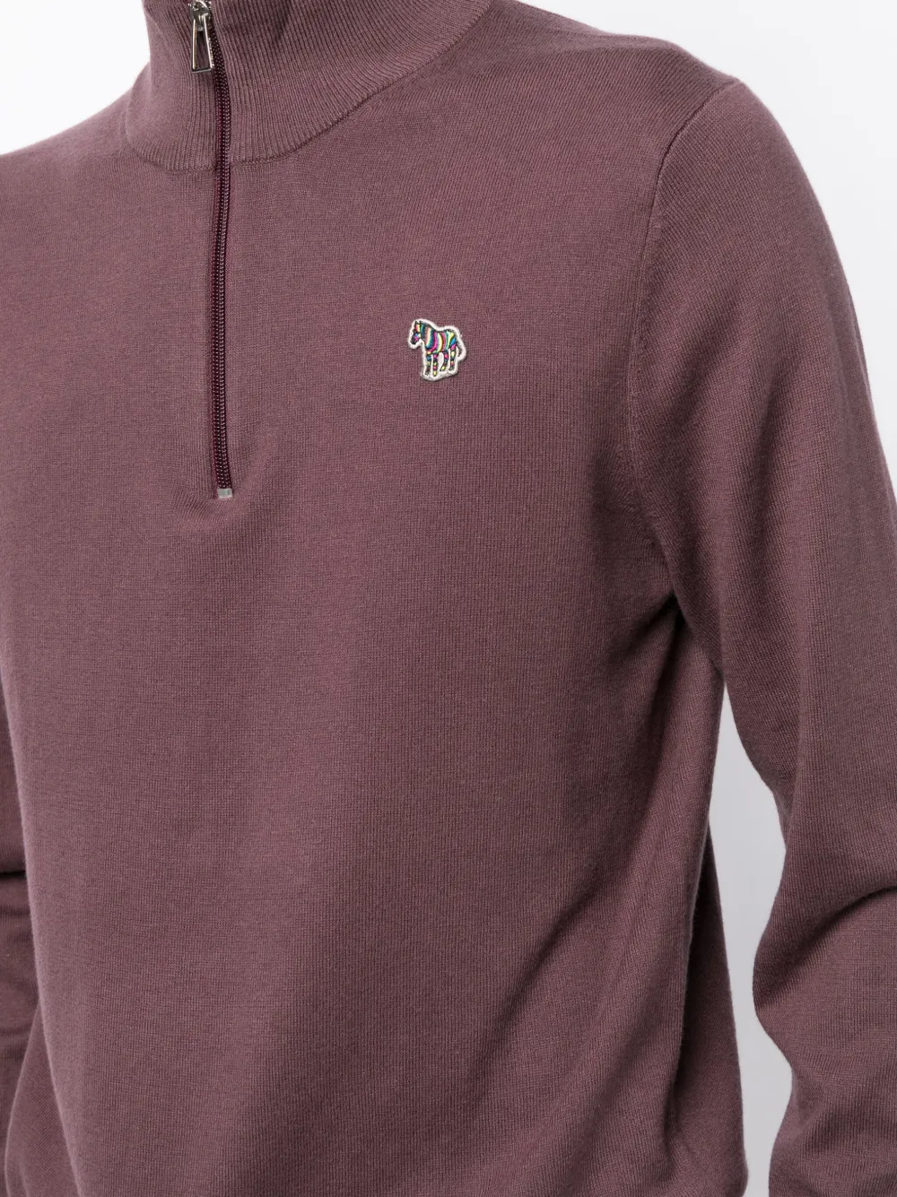 PS Paul Smith Sweater met halve rits Bruin