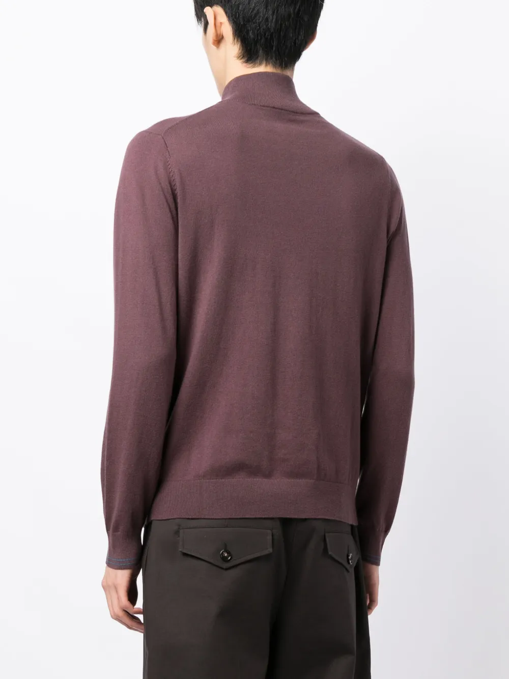PS Paul Smith Sweater met halve rits Bruin