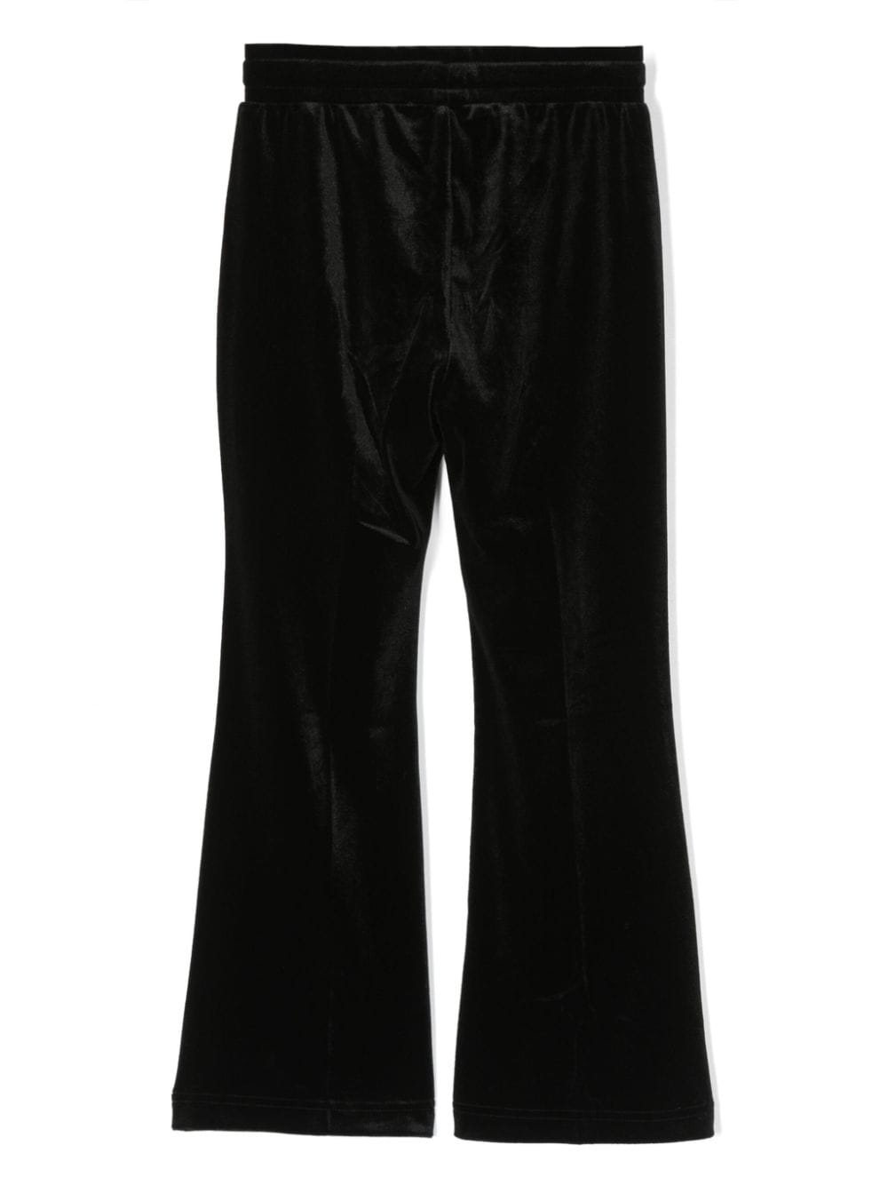 Shop John Richmond Junior Logo-embellished Velour Track Pants In Black