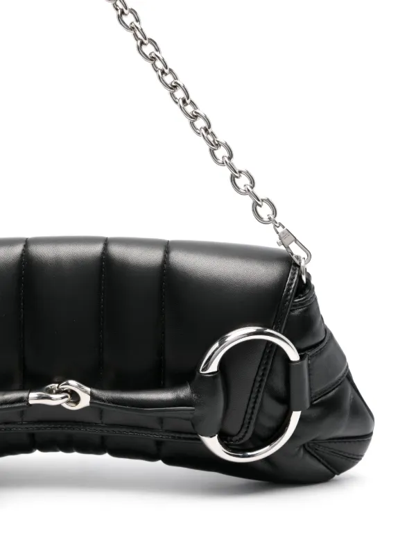GUCCI ホースビット チェーン ショルダーバッグ Gucci ホースビット チェーン ショルダーバッグ M | ブラック