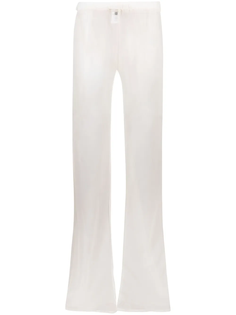 Ludovic De Saint Sernin Bootcut Sheer Trousers In White