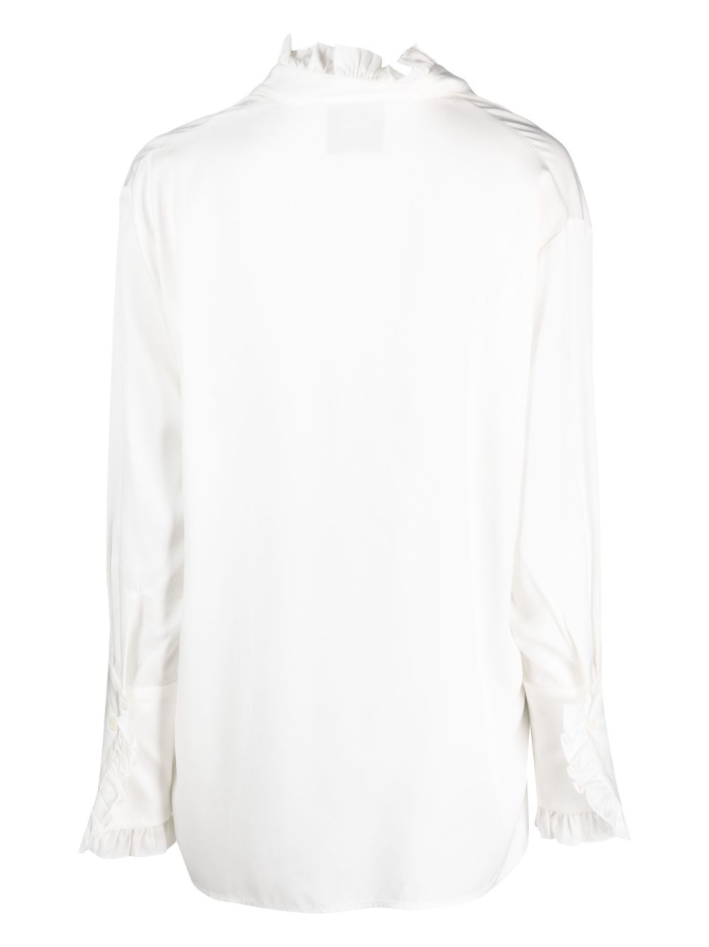 Nude Blouse met ruchedetail - Wit