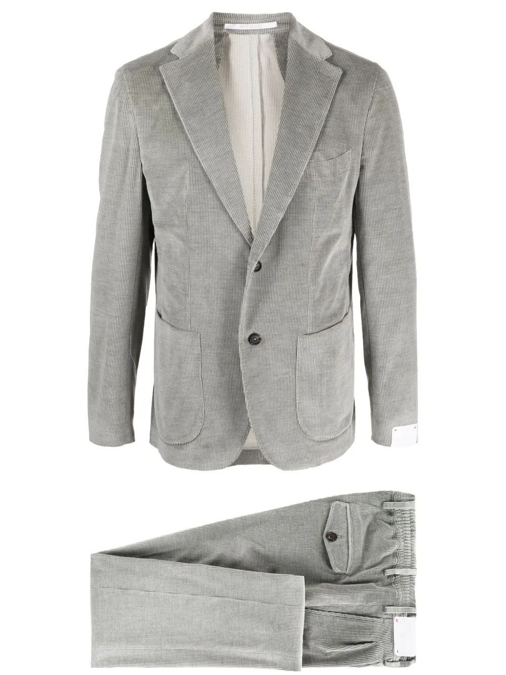 ELEVENTY SINGLE-BREASTED CORDUROY SUIT