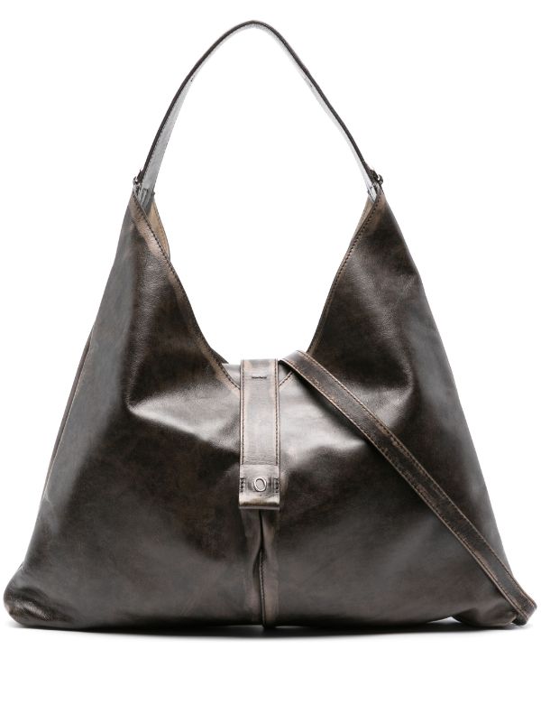 Black Slouchy Shoulder Bag - Large Soft Leather Purse