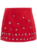 Vivetta crystal-embellished high-waist miniskirt - Red
