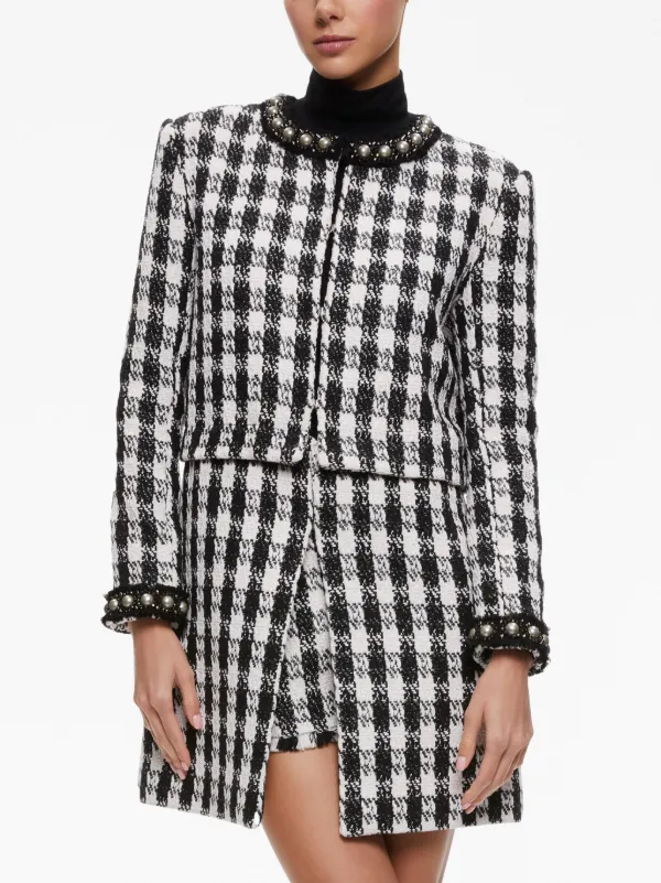 Alice + Olivia Deon detachable-panel Tweed Jacket - Farfetch