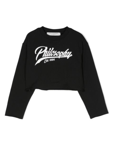 Philosophy Di Lorenzo Serafini Kids logo-print crew-neck sweatshirt 