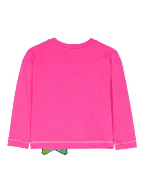 star-appliqué long-sleeved T-shirt