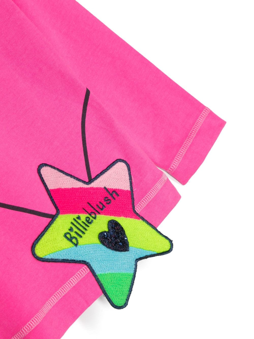 Shop Billieblush Star-appliqué Long-sleeved T-shirt In Pink