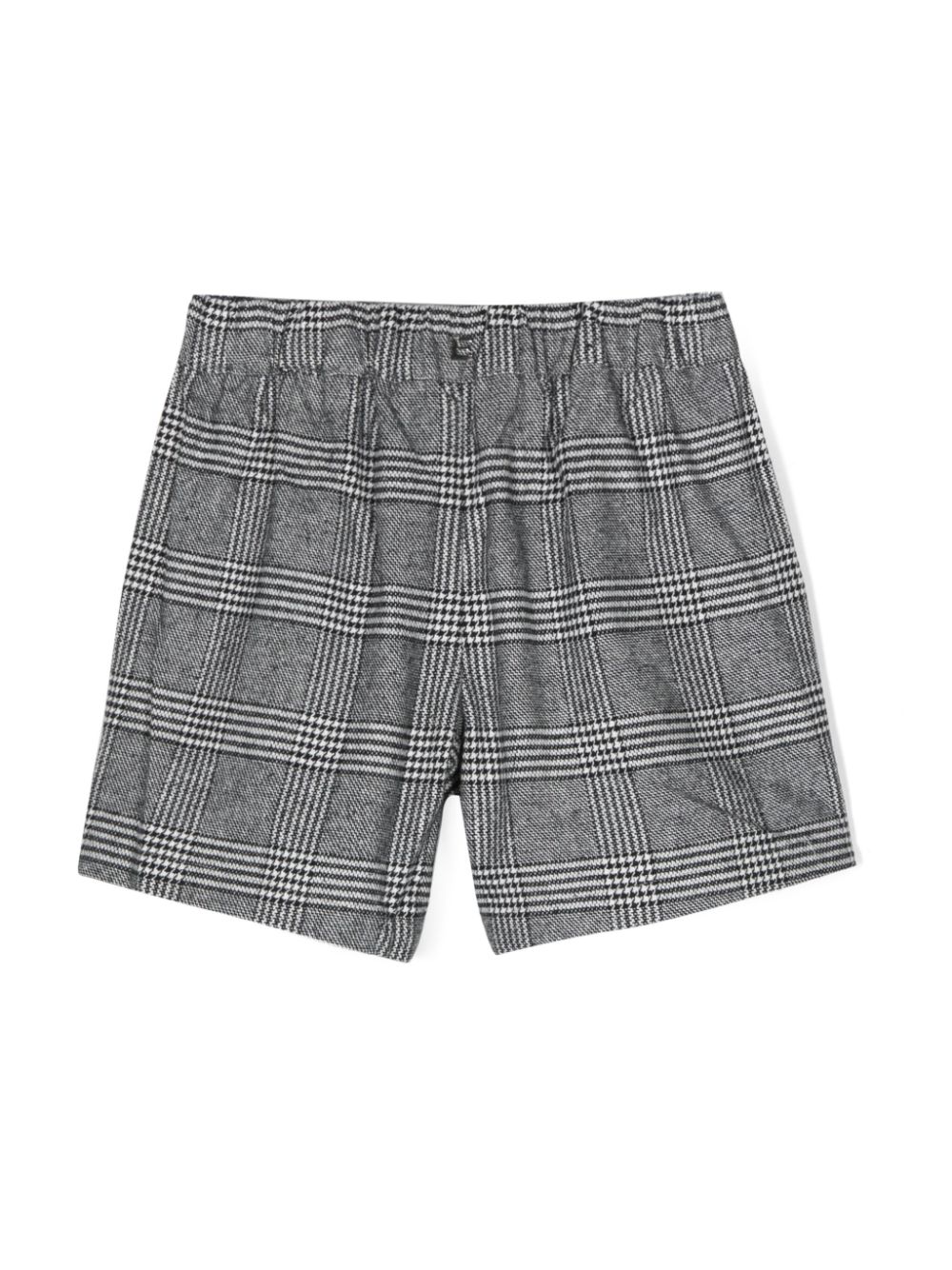 Ermanno Scervino Junior Prince of Wales-check cotton shorts - Zwart