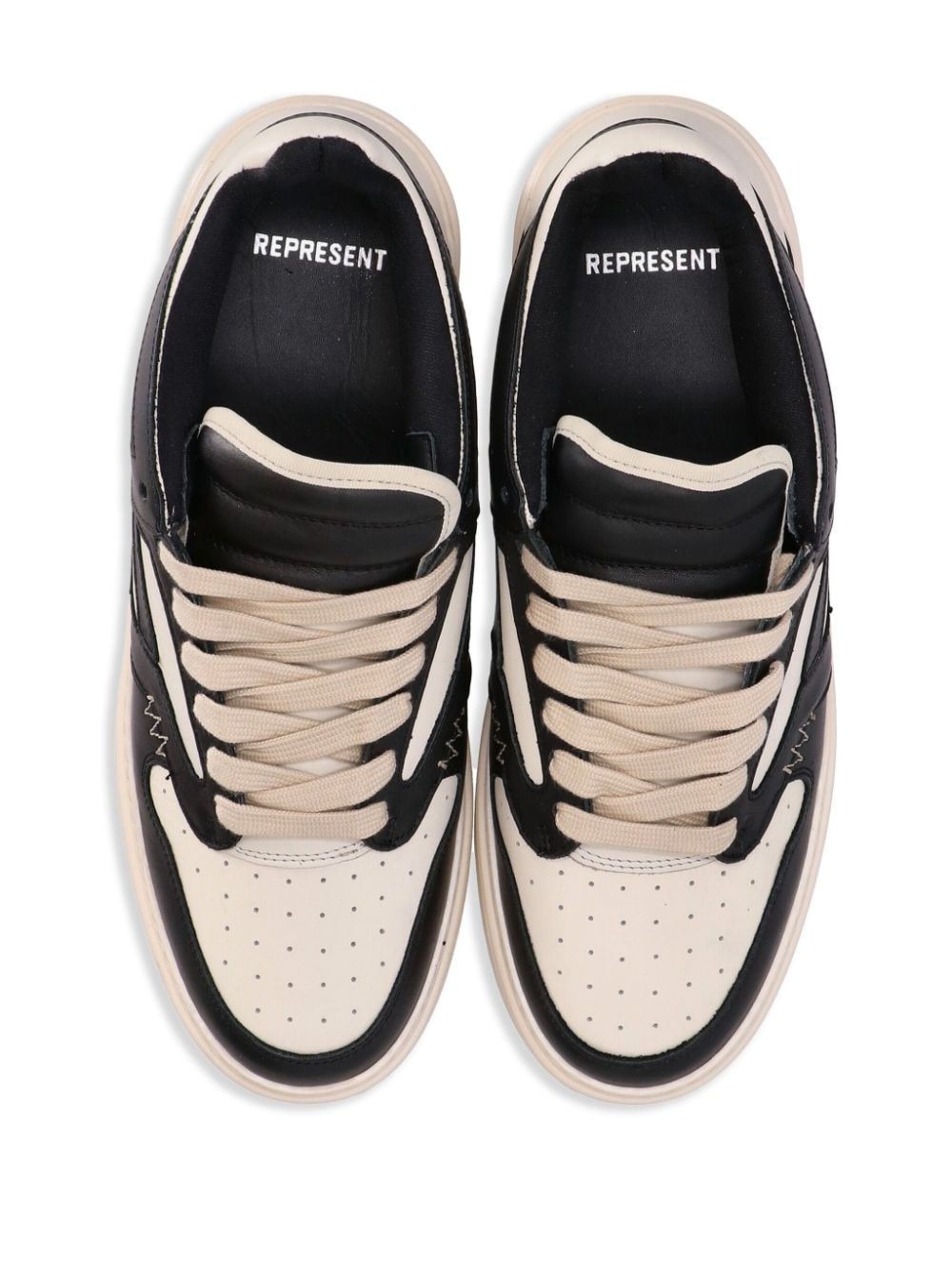 Shop Represent Reptor Low Panelled Sneakers In Black