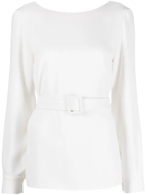 P.A.R.O.S.H. V-back belted blouse