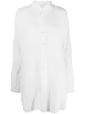 Róhe long-line crepe shirt - White