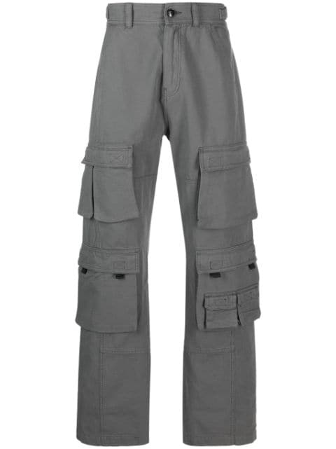Martine Rose logo-patch cotton cargo trousers