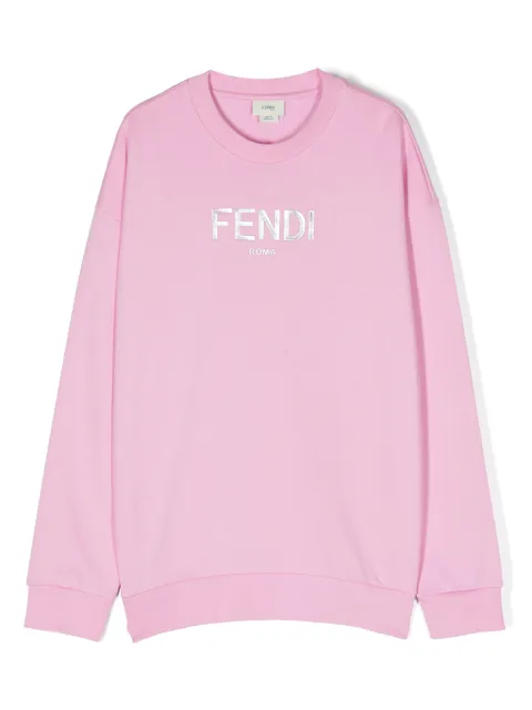 Fendi Kids logo-print cotton sweatshirt