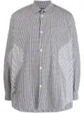 Undercover mixed-print cotton shirt - Brown
