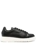 Emporio Armani Tumbled leather sneakers - Black