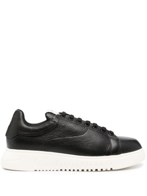 Emporio Armani Tumbled leather sneakers