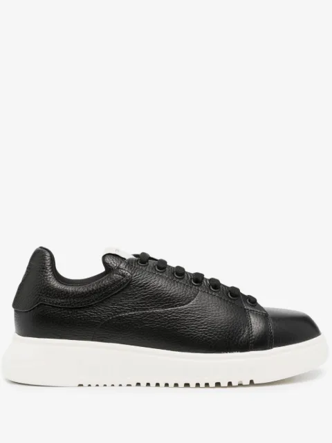 Emporio Armani Tumbled leather sneakers