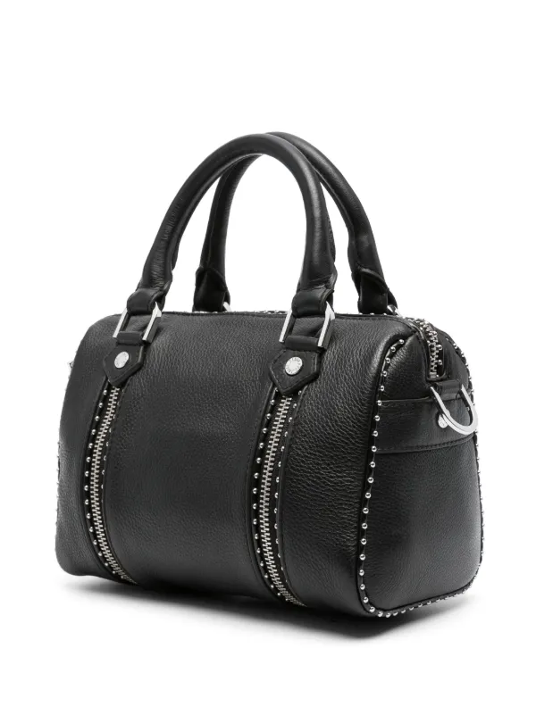 Zadig&Voltaire Small Logo Leather Tote Bag | Black | FARFETCH