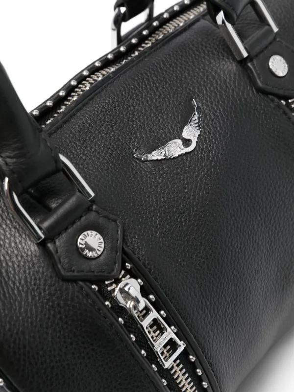 Zadig&Voltaire Small Logo Leather Tote Bag | Black | FARFETCH