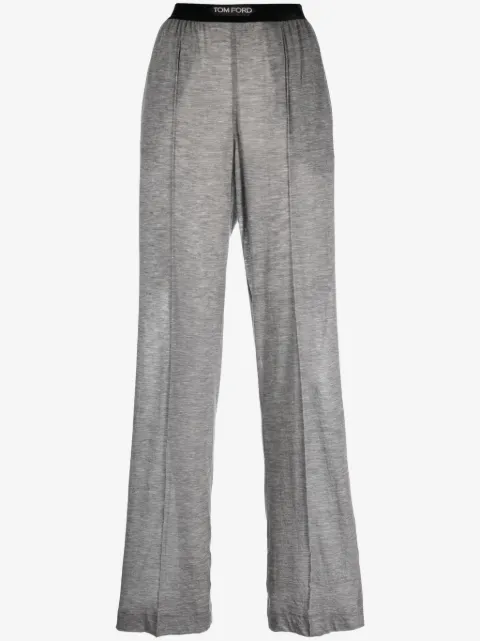 TOM FORD logo-waistband cashmere track pants