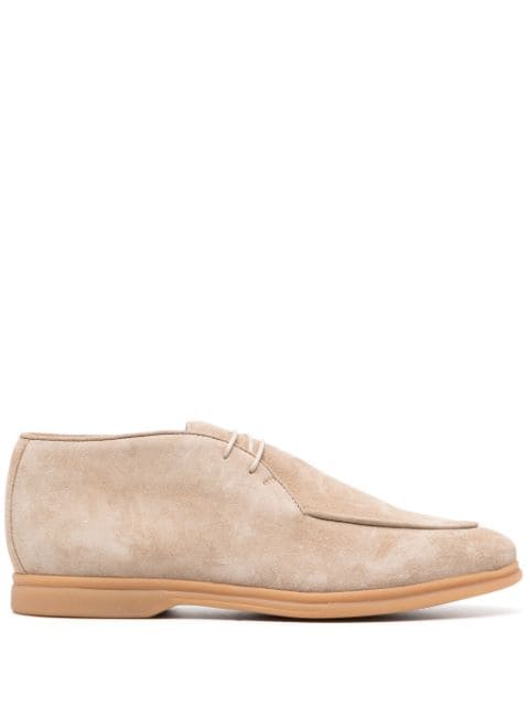 Eleventy almond-toe suede derby shoes