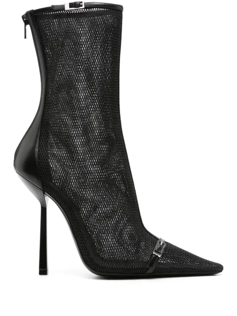 Saint Laurent 115mm Oxalis mesh pointed boots