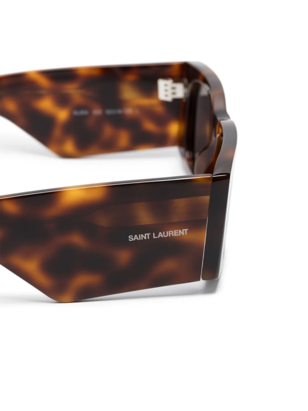 Saint Laurent Eyewear SL 654 zonnebril met rechthoekig montuur Bruin