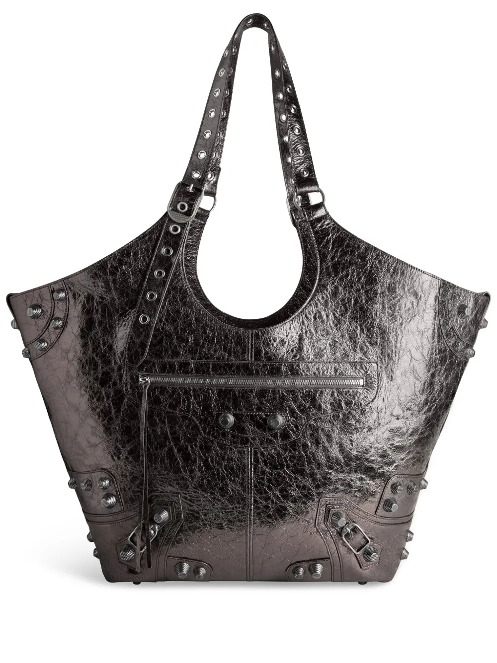 Shop Balenciaga Large Le Cagole Carry All Tote Bag In Grey