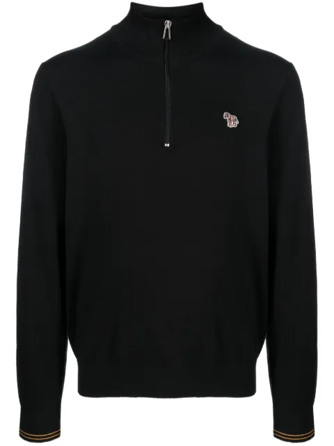 PS Paul Smith logo-patch zip-up jumper 