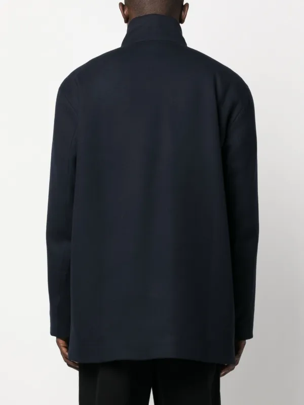 Zip up wool 2025 coat