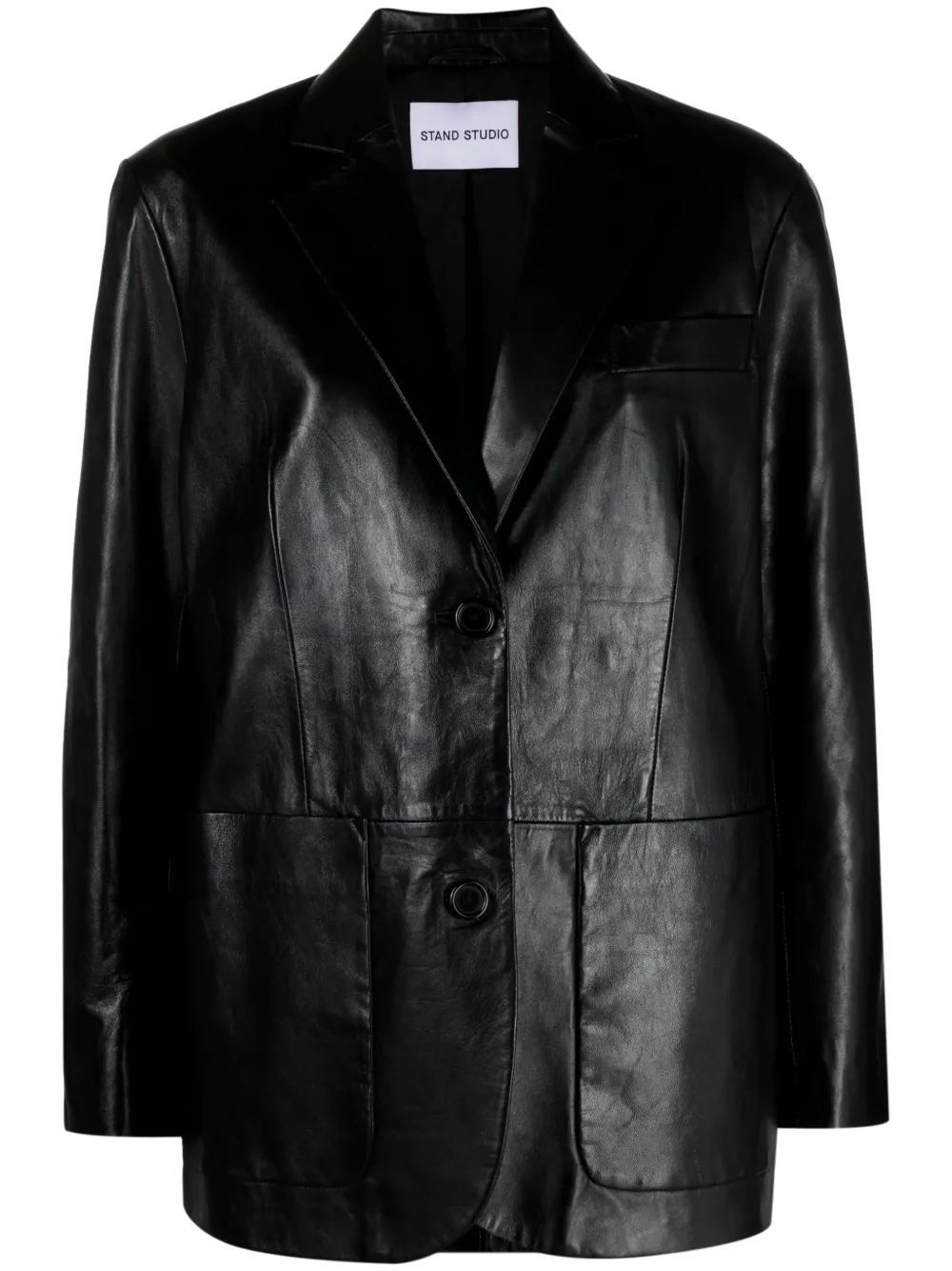 Stand Studio Black Jumbo Blazer In Black