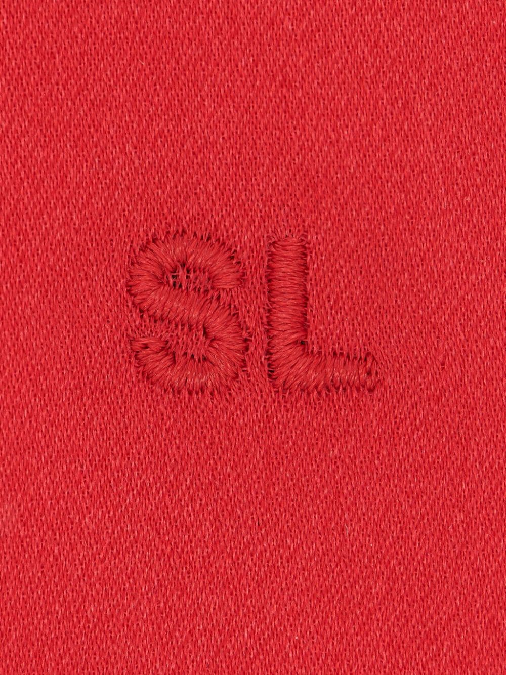Saint Laurent Satijnen pochet Rood