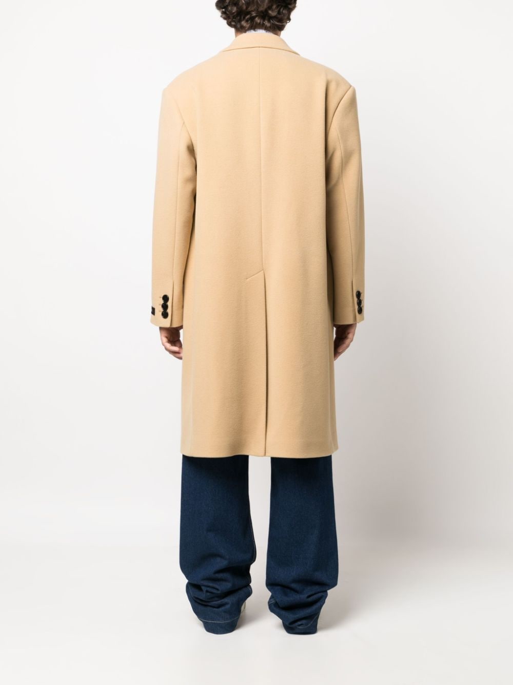 Shop Marni Button-down Single-breasted Coat In Neutrals