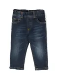John Richmond Junior logo-print straight-leg jeans - Blue