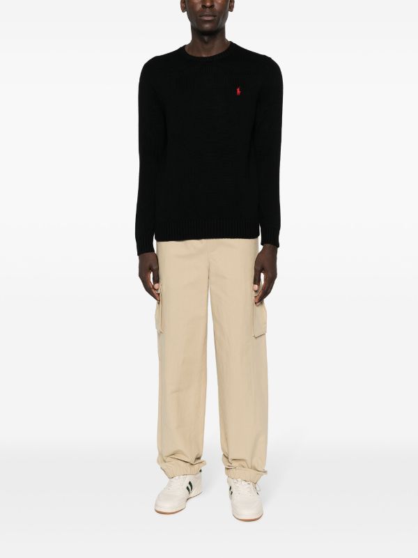 Ralph lauren black crew best sale neck jumper