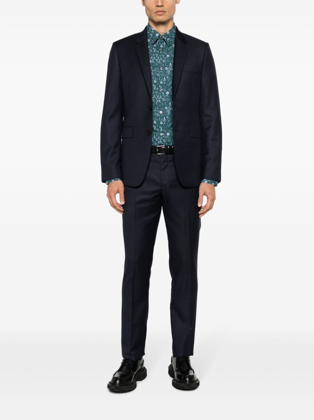 Paul Smith floral-print long-sleeve cotton shirt - Groen