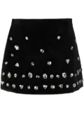 Vivetta crystal-embellished high-waist miniskirt - Black